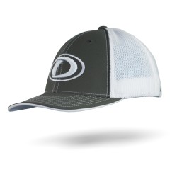 Circle D Logo Flex Fit Cap - Gray/White