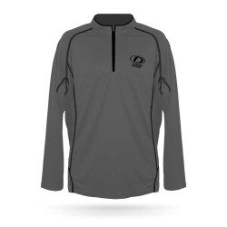 D-BAT 3/4 Zip Gray Long Sleeve Pullover